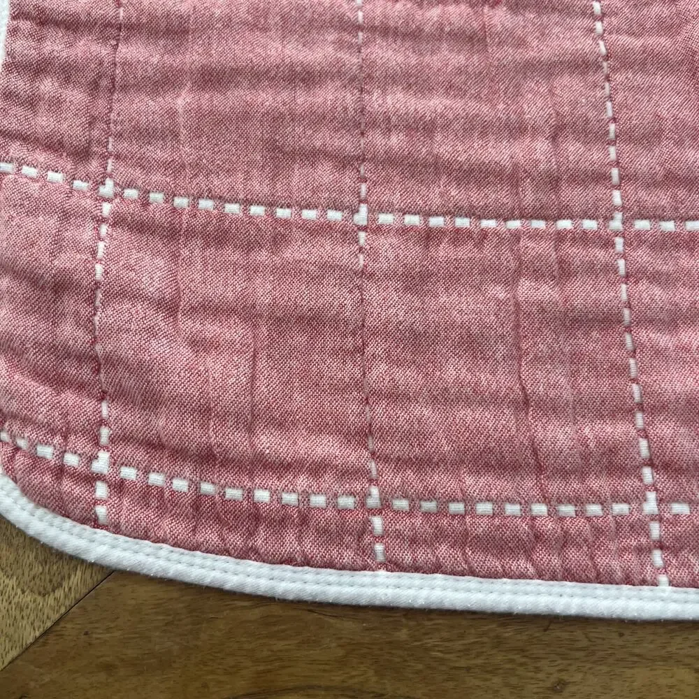 Reversible Kids Towel Pink White Dots Stripes 41